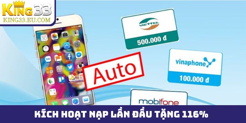 Các bước kích hoạt thưởng từ sự kiện nạp lần đầu tặng 116%