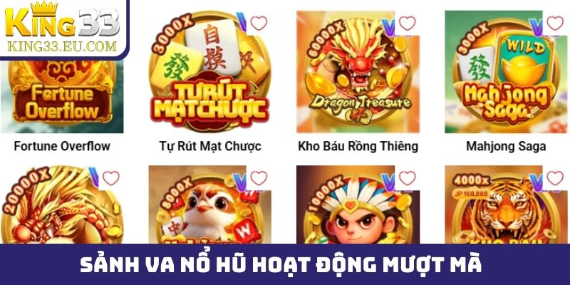 Sảnh VA nổ hũ hoạt động mượt mà trên mọi loại thiết bị khác nhau