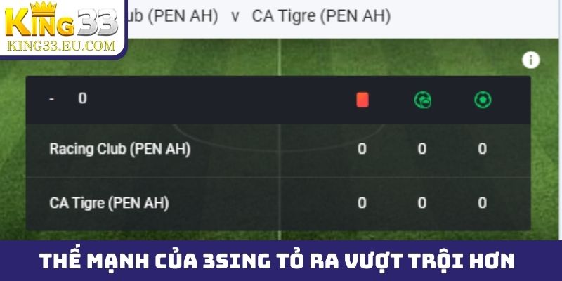 Thế mạnh của 3Sing tỏ ra vượt trội hơn