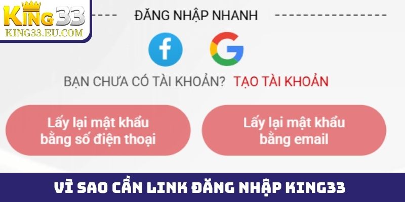 Vì sao mọi người cần phải sử dụng link đăng nhập King33